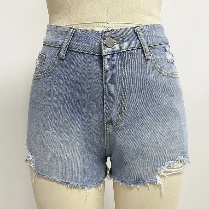 2024 Women\'s Summer Middle waist Denim Shorts Sexy Ladies Club Party Wear Slim Bodycon Short Jeans Chic Denim Female