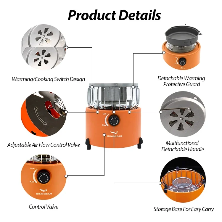 Портативная 2 в 1, газовая плита для кемпинга, уличный обогреватель, пропан-бутан, палатка, обогреватель, мини-газовый обогреватель для кемпинга
