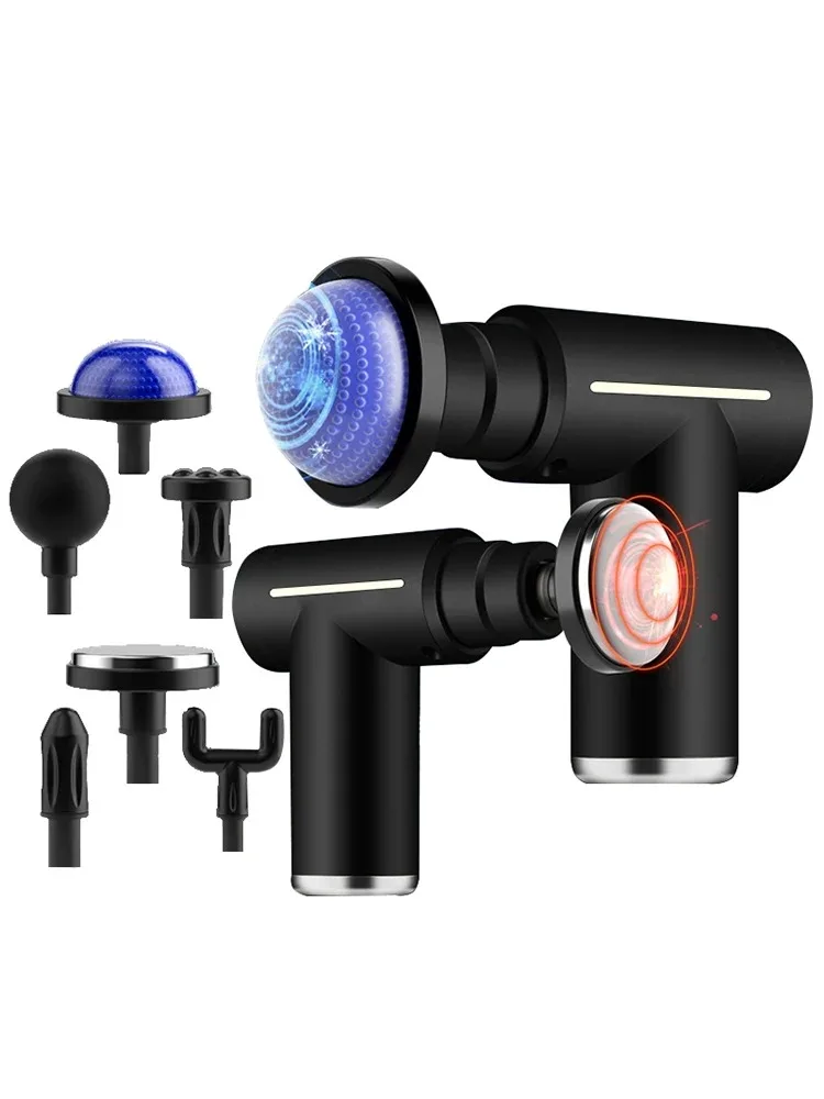 

6 Heads Massage Gun Professional Level Muscle Relaxation Intelligent Exercise Fitness Massager Cold And Hot Compress Fascia Gun