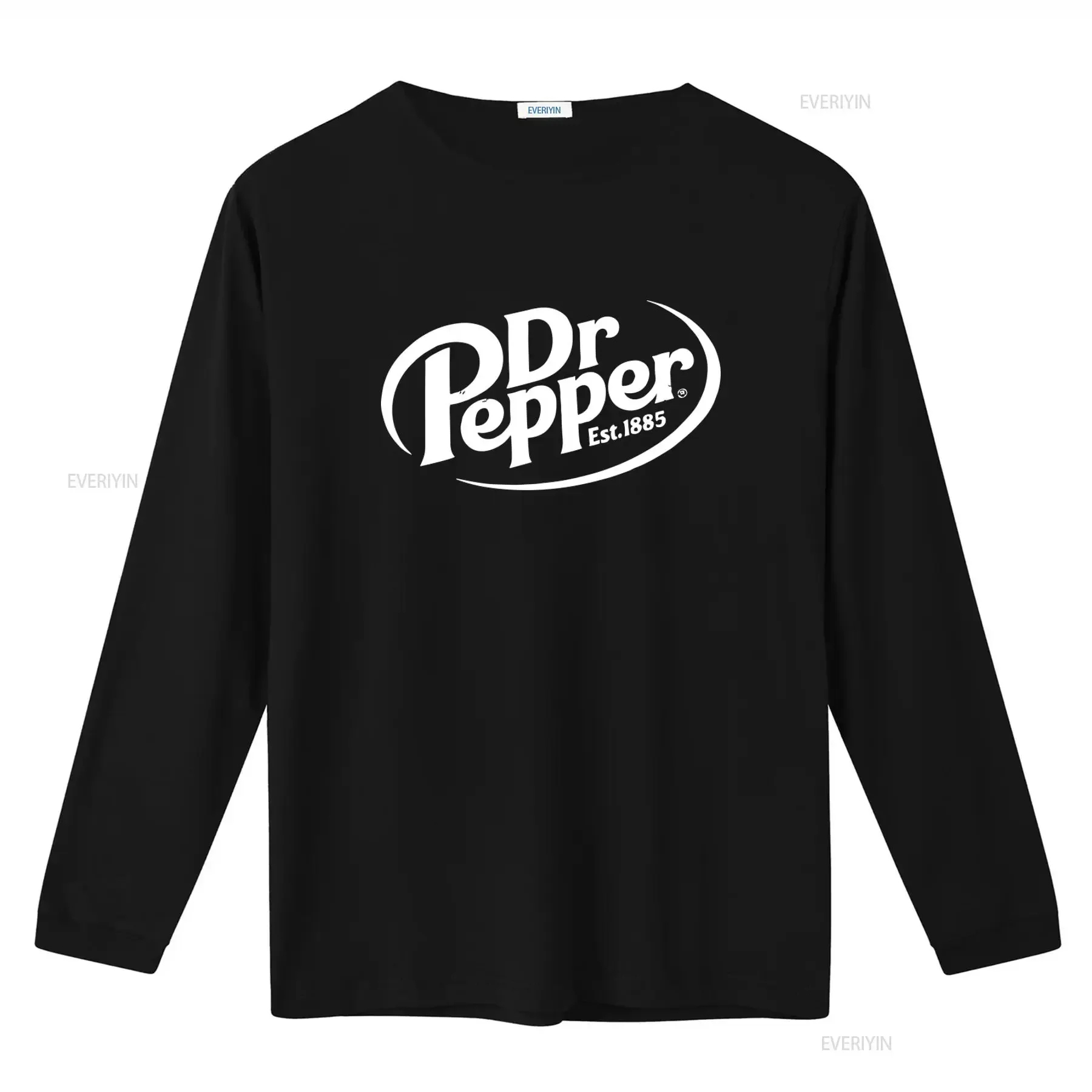 Dr Pepper Mens Classic Logo T Shirt New L 2XL Est 1885 Vintage Style vintage Washed Unisex Breathable streetwear homme