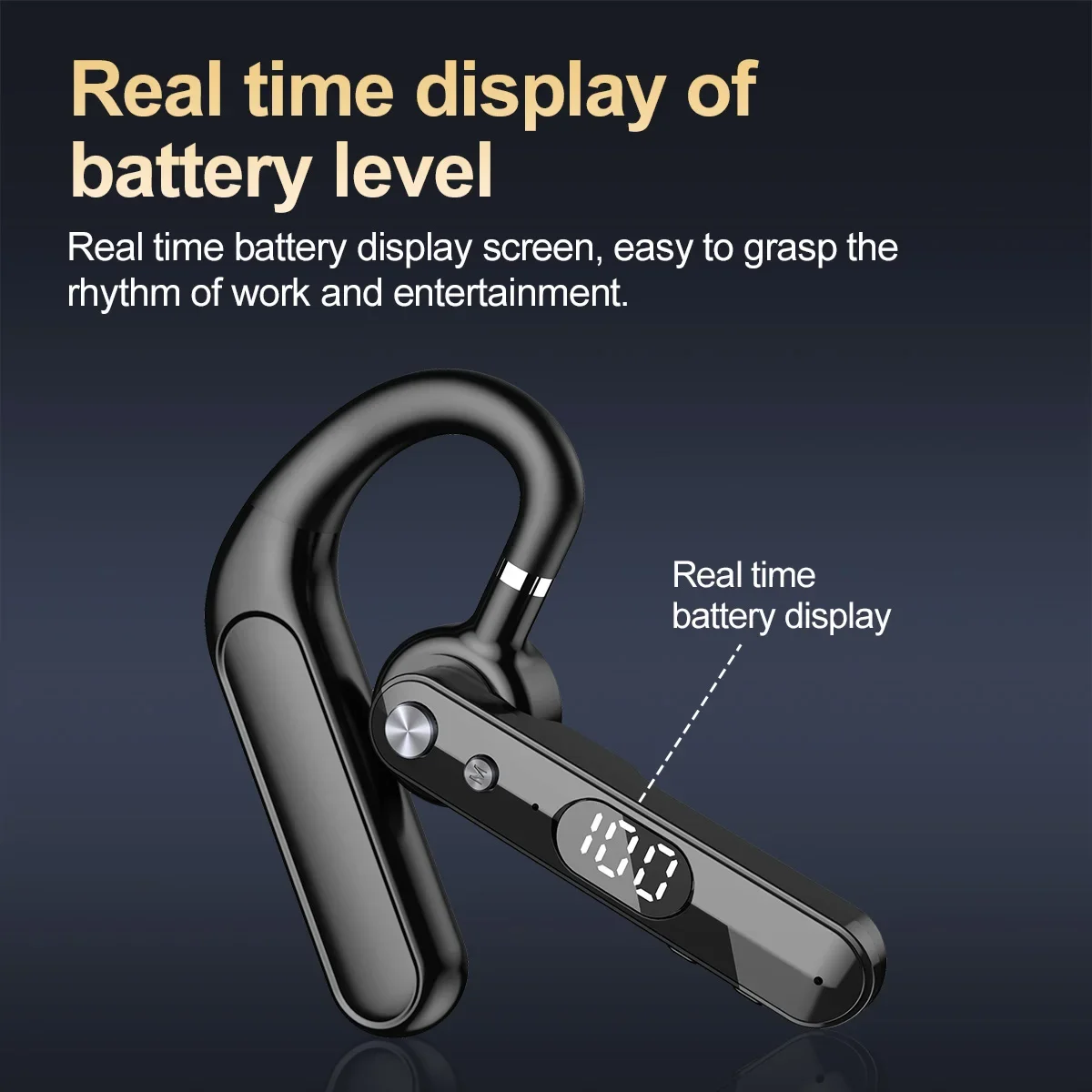 Draadloze Bluetooth-hoofdtelefoon met microfoon Oortelefoon AI Intelligente ruisonderdrukkende handsfree talk-headset Zakelijk rijden