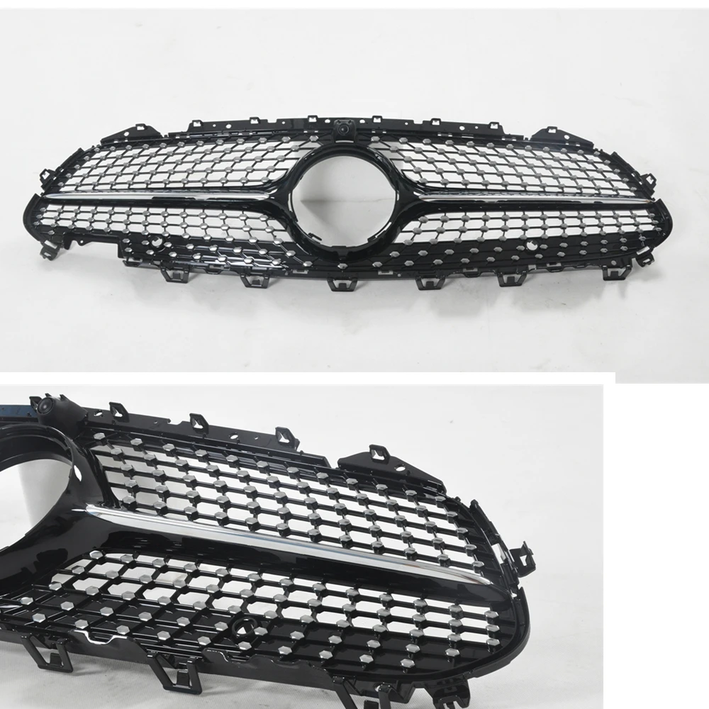 Grille For Mercedes-Benz CLS Class C257 W257 CLS400 CLS450 CLS300 CLS350 2019-2022 Black/Silver Car Front Bumper Hood Mesh Grill