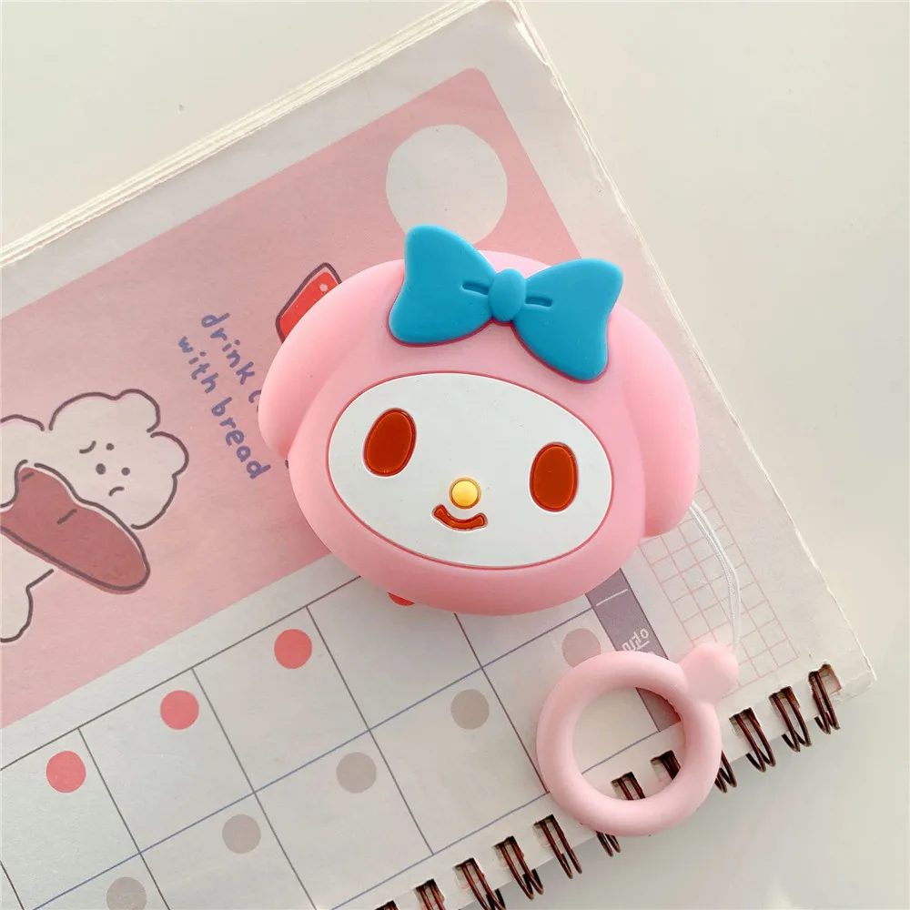 MINISO Hello Kitty Earphone Case Cover For Samsung Galaxy Buds Live/2Pro/FE Silicone Wireless Earbuds Protective Cover With Hook