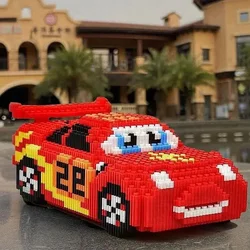 New Disney Micro Particle Assembly Block Toys Mcqueen Car Puzzle Decoration Children's Gifts Students Hand Assembled Puzzle Toys