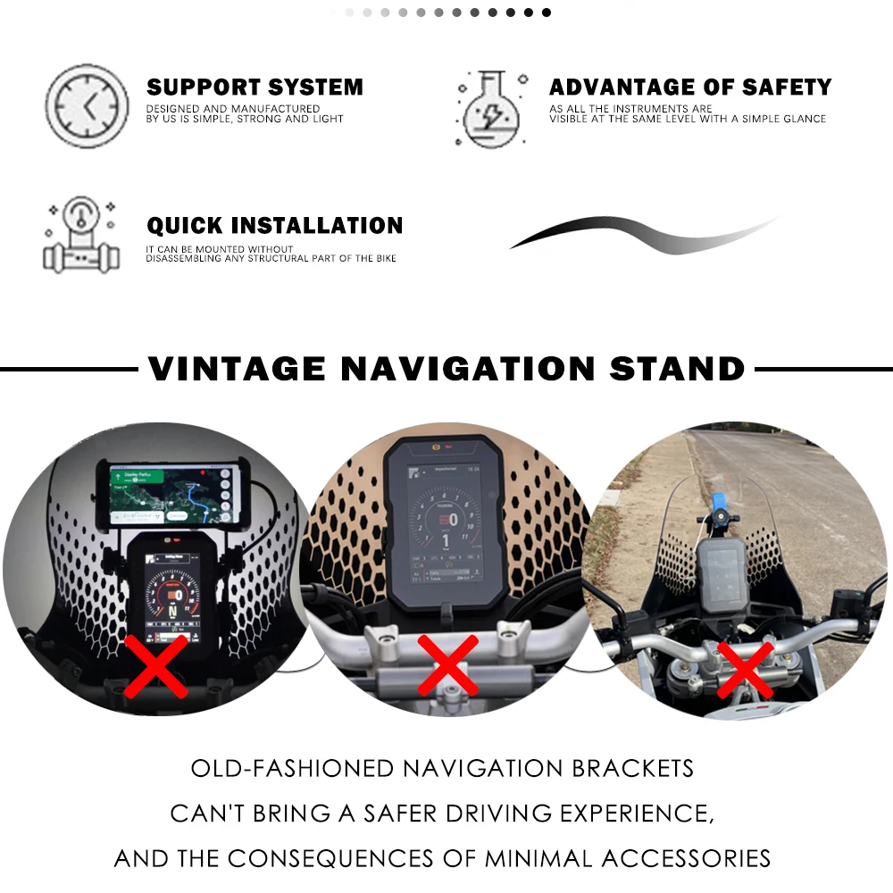 Mobile Phone Navigation Holder For Ducati Desert X DesertX 2022-2023 Multifunctional Motorcycle Monitor Base GPS Stabiliser