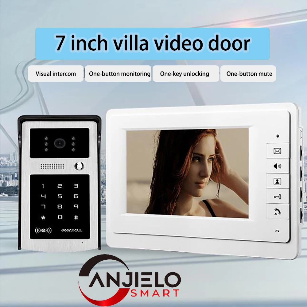 Anjielo graffiti WiFi mobile detection mobile phone remotely unlocks the digital HD visual intercom door.