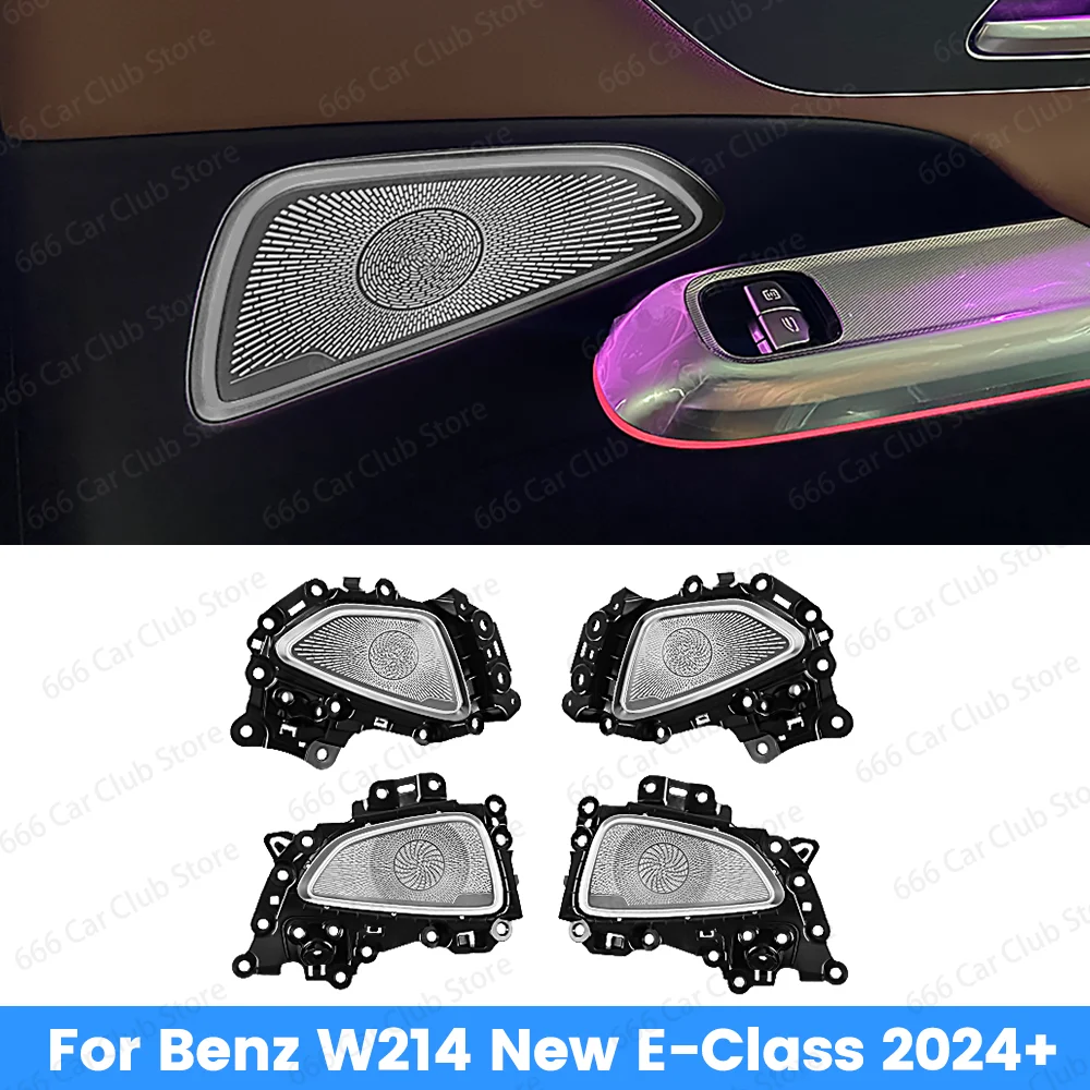 Garniture de couvercle de panneau de haut-parleur de porte de haut-parleur Audio sans lumière, pour Mercedes Benz classe E W214, accessoires d'intérieur de voiture