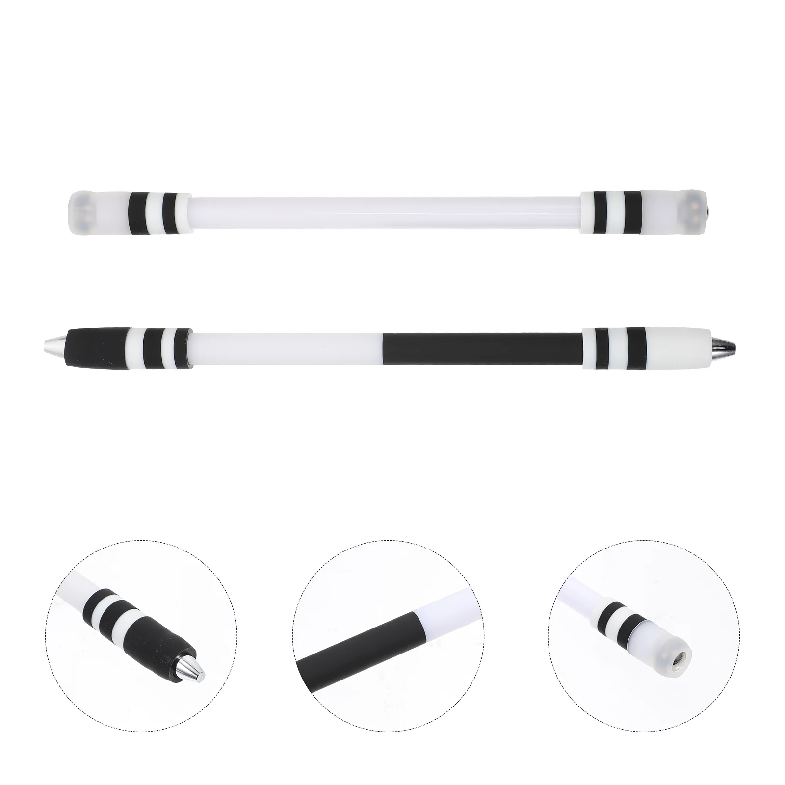 2 Pcs Pen Ballpoint Black Pens Gaming Rotating Relieve Stress