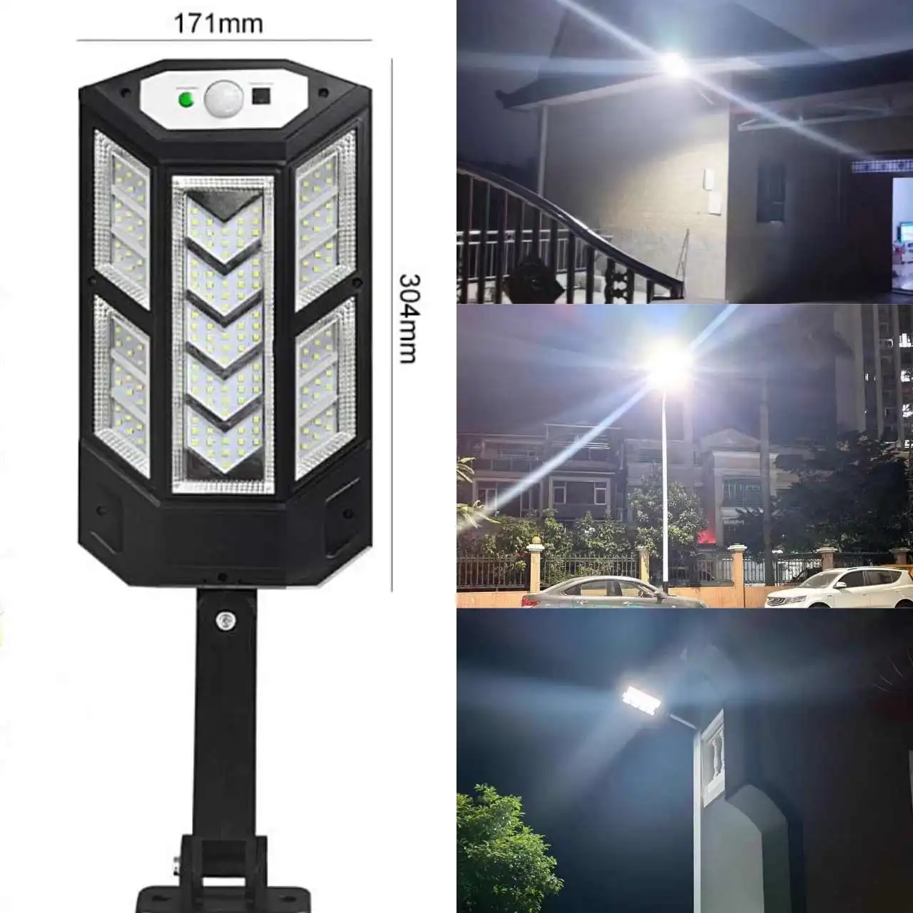 Best Selling 15000LM Solar Lights Outdoor External Solar Lamp Motion Sensor Sunlight Solar Powered Spotlight Wall Street Lamp