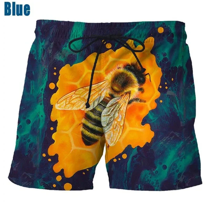 I più nuovi pantaloni da spiaggia con stampa 3D ape moda novità Animal Honey Bee pantaloncini Casual maschili Streetwear pantaloni corti traspiranti vestiti