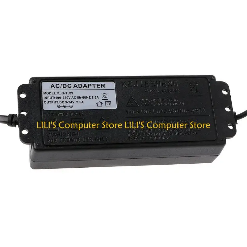 Adattatore regolabile A52B 60W 3-24V con schermata visualizzazione della tensione DC5.5X2.1/2,5 mm