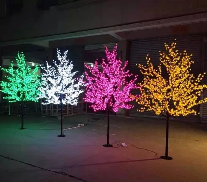 Led Cherry Blossom Tree Light 860pcs Led Bulbs 1.8m Height 110/220vac Seven Colors For Option Rainproof Outdoor Usage