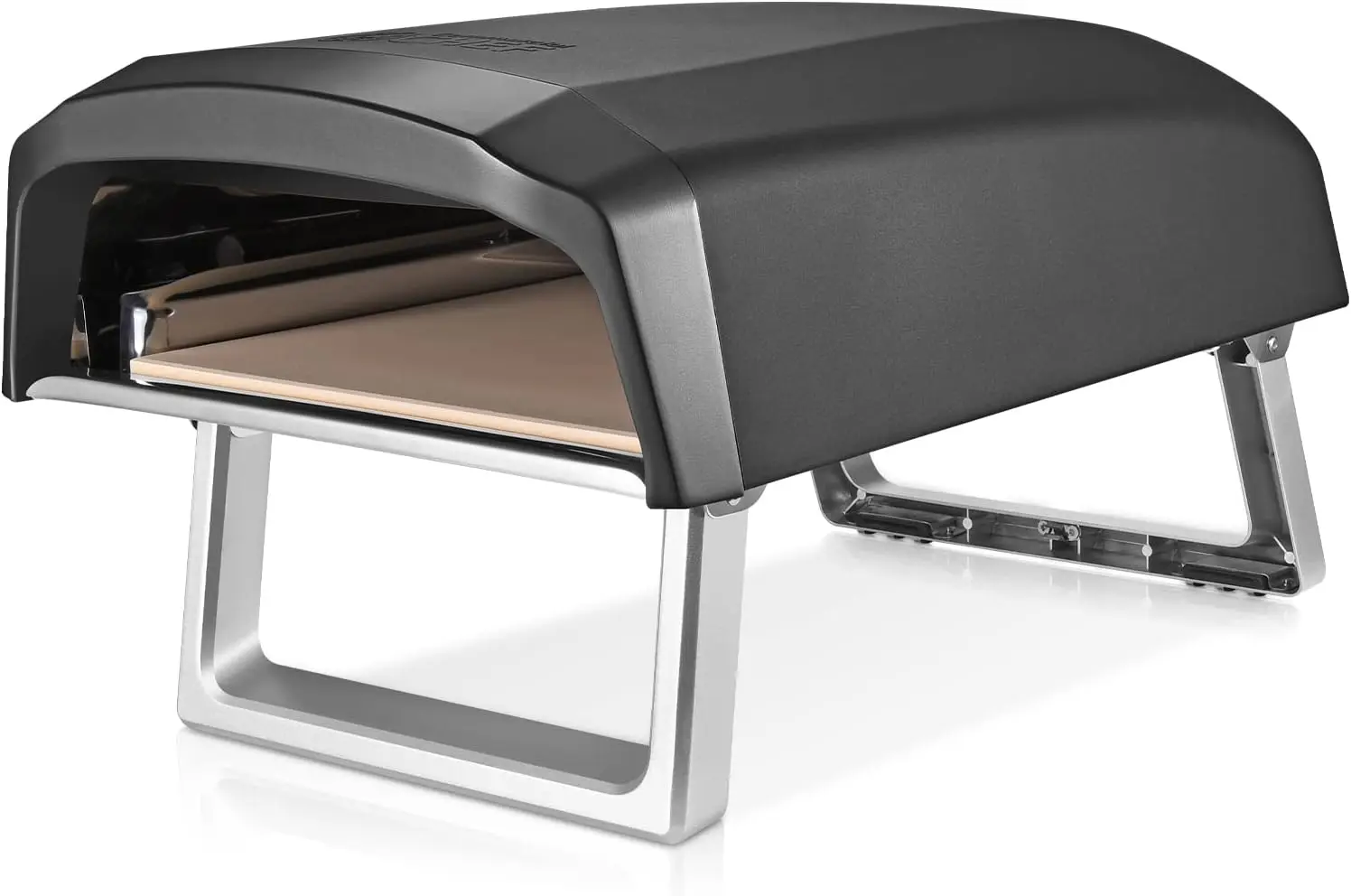 Outdoor Gas Pizza Oven - Portable Propane Pizza Maker with Door, Peel, Stone, Cutter, and Cover - L-Shaped Burner, Foldable Legs