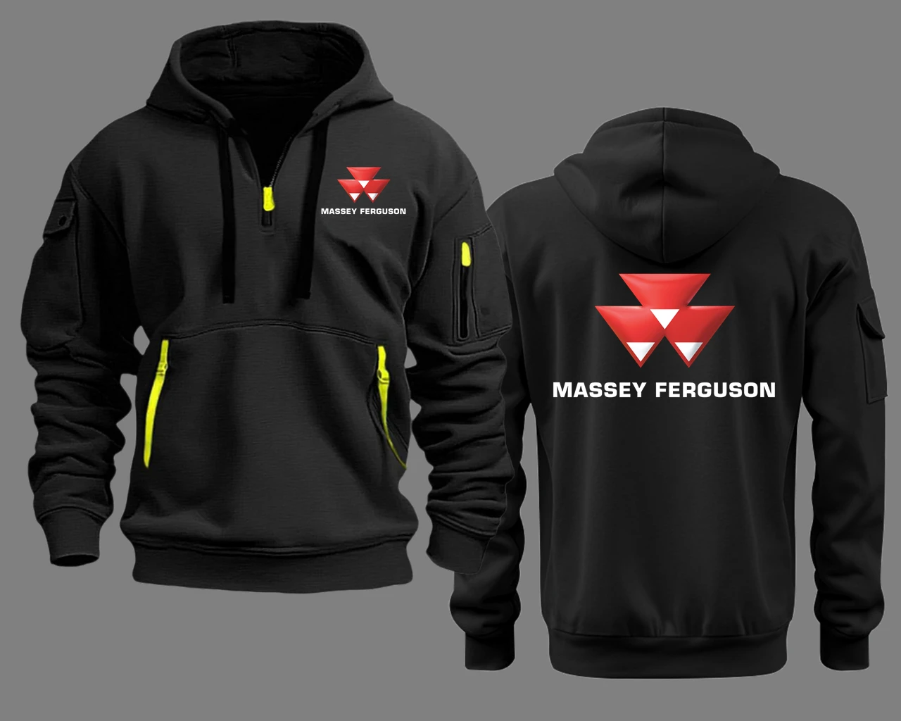 Semi-Zip con capucha Massey Ferguson Tractor agricultura hombres sudaderas con capucha hombres Sudadera con capucha hombre Sudadera con capucha hombre sudadera abrigo chaqueta