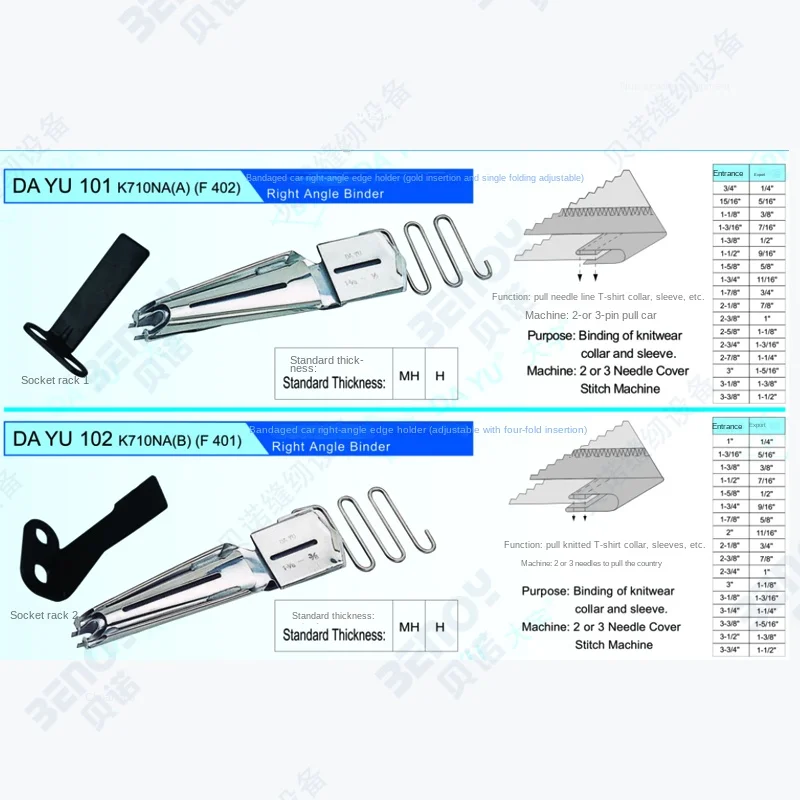 Sewing machine DY101 102 straight-insert edge wrapping drum Edge sewing aid single and double wrapping drum