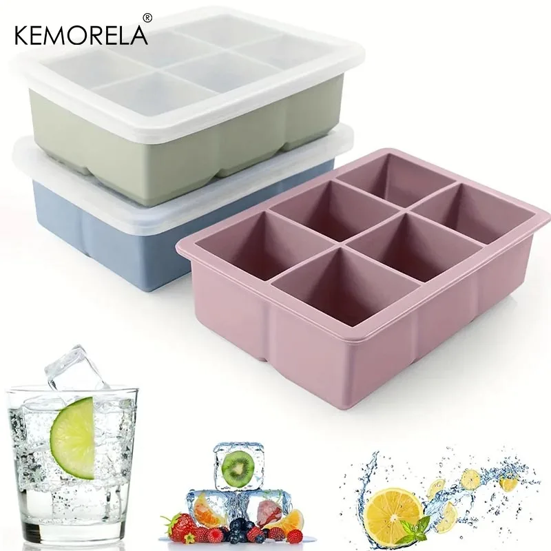 6/15 Silicone Mold Grid Ice Cube Tray Silicones Easy-Release DIY Ice Cube Maker Mould Forms For Bar Ice Production Silicone Mold