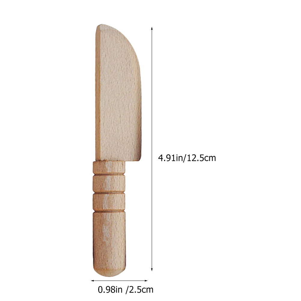 Couteau en bois simulé pour tout-petits, jouets de cuisine, ensemble de fournitures, modèle l'inventaire, accessoire de scène, 5 pièces