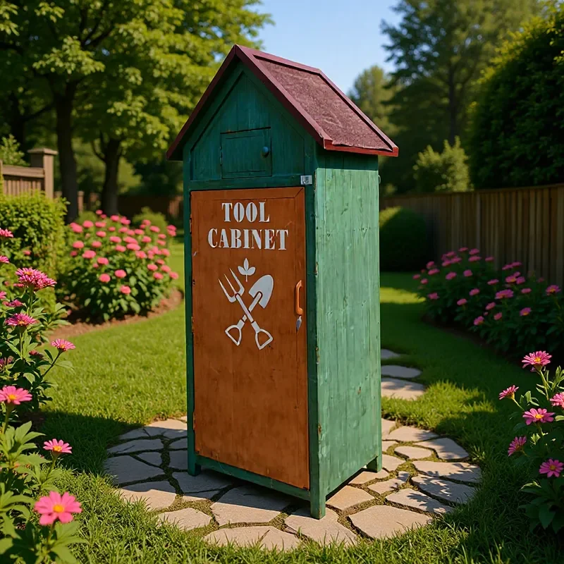 Nest Yard Fir Locker Rain and Sun Protection Multi Layer Garden Storage Cabinet Outdoor Finishing Tool Room