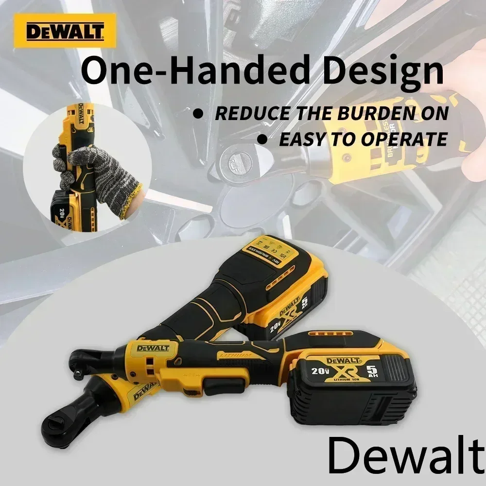 Chave de Impacto Sem Fio Dewalt DCF512 1/2, 3/8 Polegadas, Chave de Ângulo Reto com LED, Velocidade Variável, Ferramenta Elétrica 20V
