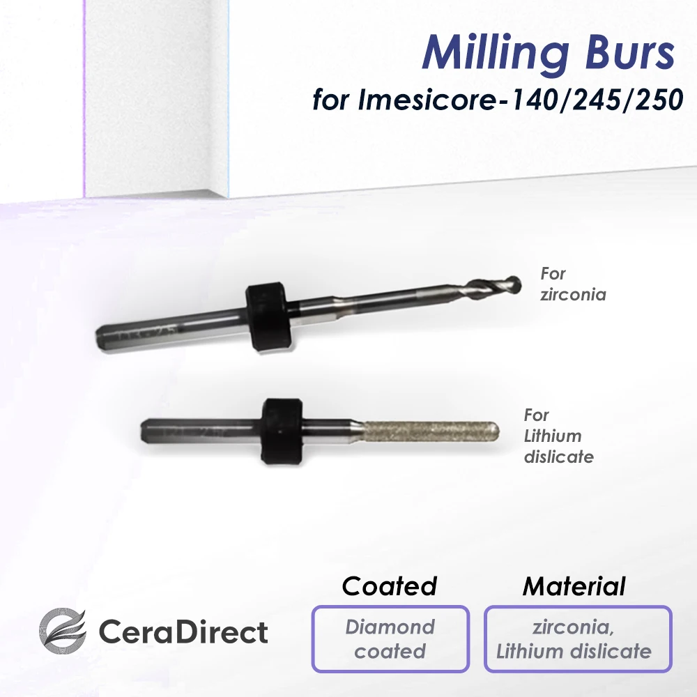 

2pcs Milling Burs Imes icore140/245/250 Dental Lab Milling Machine