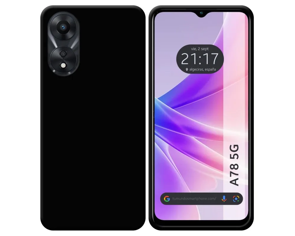 For Oppo A78 5G black silicone TPU Gel case