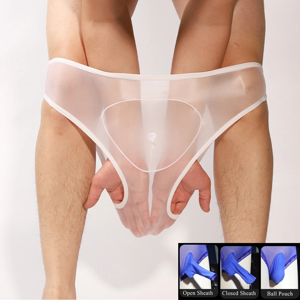 Sexy Men Elephant Nose Men\'s Thong Thin Sheer Underwear Transparent Ultra-thin See Through Boxer Soft Briefs Mesh Panties