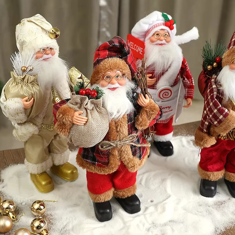 Christmas Decorations Big Santa Claus Doll Children Xmas Gift Decoration 12inch Santa Christmas 2025 News Party Table Ornament