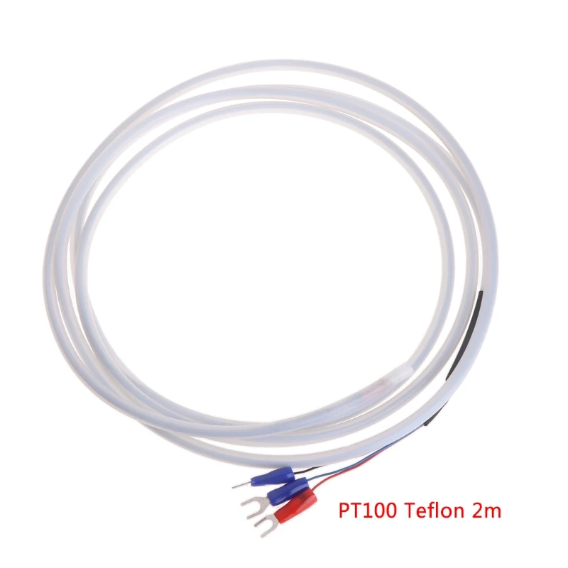 2M PTFE PT100 RTD Professional  3 Wire Temperature Sensor Oil Waterproof Anti-corrosion