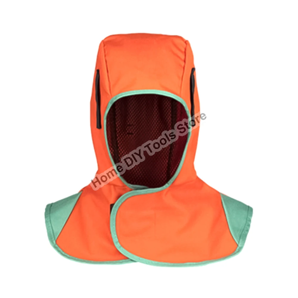 Full Protective Welding Hood for Men Washable Breathable Welding Neck Cover Flame-Retardant Protective Welding Cap for Welder