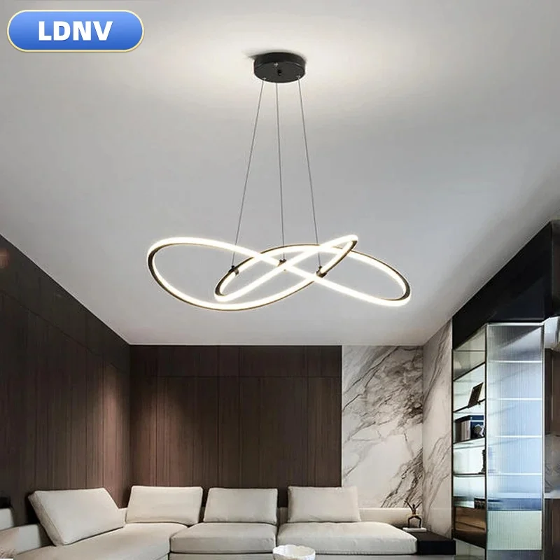 

Nordic Home Decoration Living Room Dining Room Chandelier Lustre Modern LED Clover Dining Room Chandelier AC110-240V Home Lamps