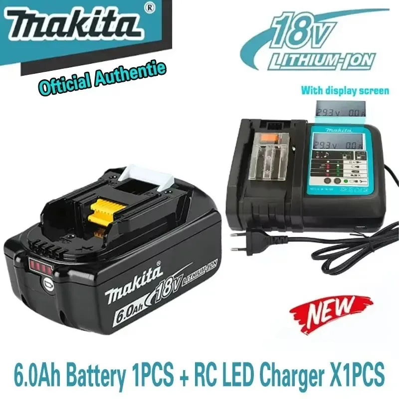 100% Original Makita 6Ah für Makita 18V Akku BL1830B BL1850B BL1850 BL1840 BL1860 BL1815 Ersatz-Lithium-Akku