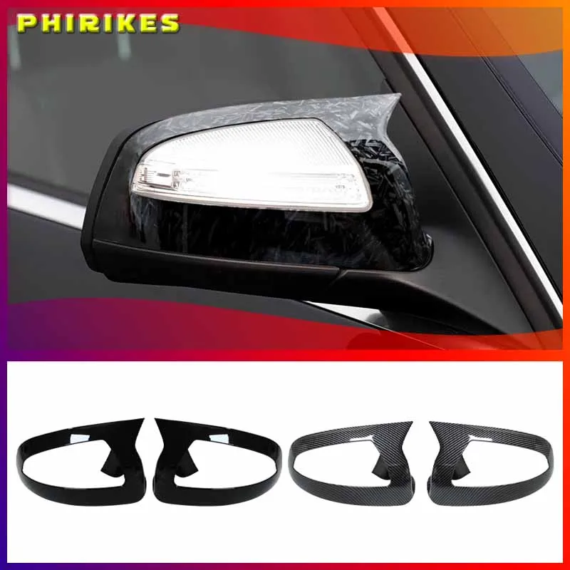 

For Mercedes Benz C Class W204 S204 Viano Vito W639 ML W164 2007-2014 Black Carbon Look Rear View Mirror Case Cover Accessories