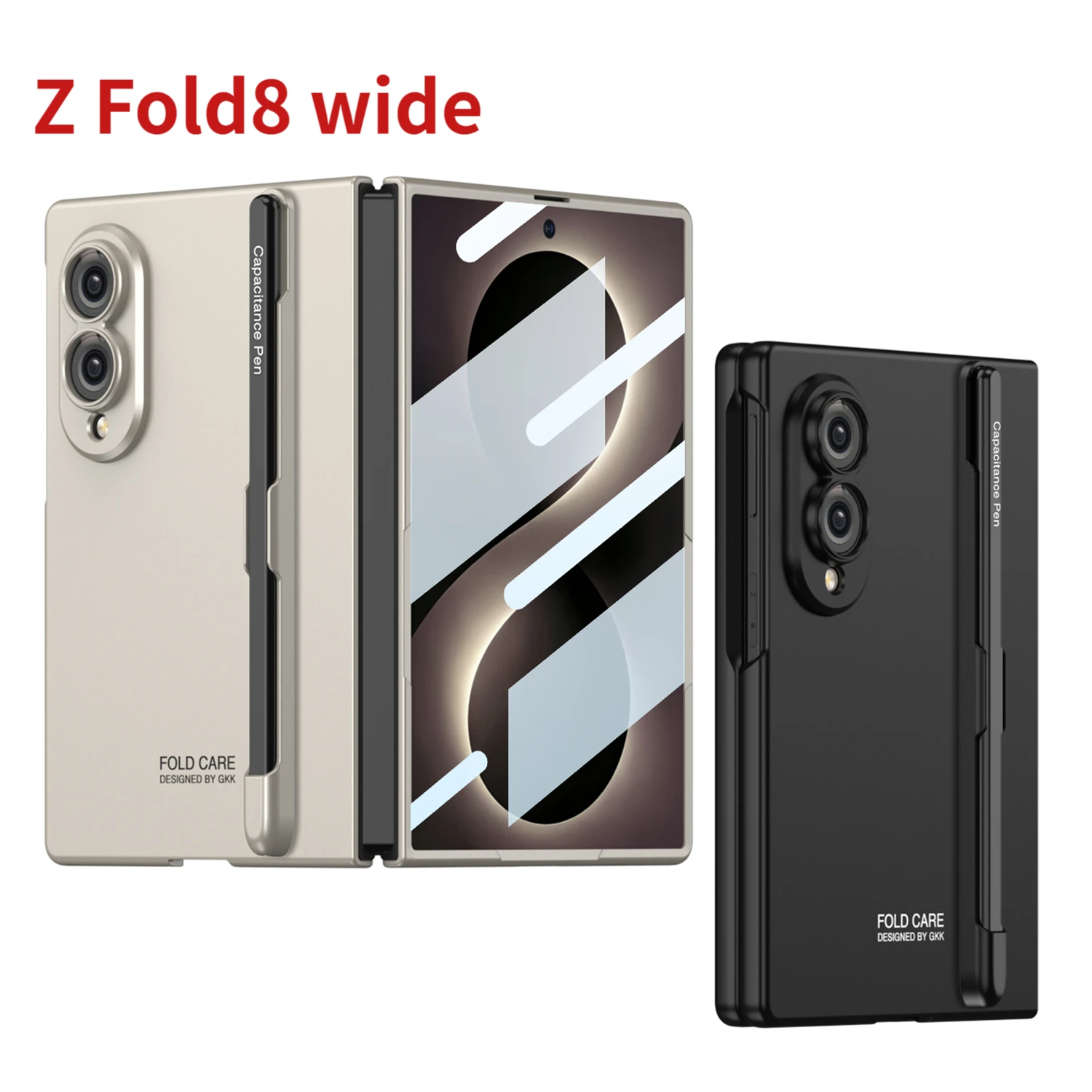 

Ultra-thin With Pen Slot and Pen Z Fold8 wide Protective Case For Samsung Galaxy Z Fold 8 With Glass Film Shockproof Protective
