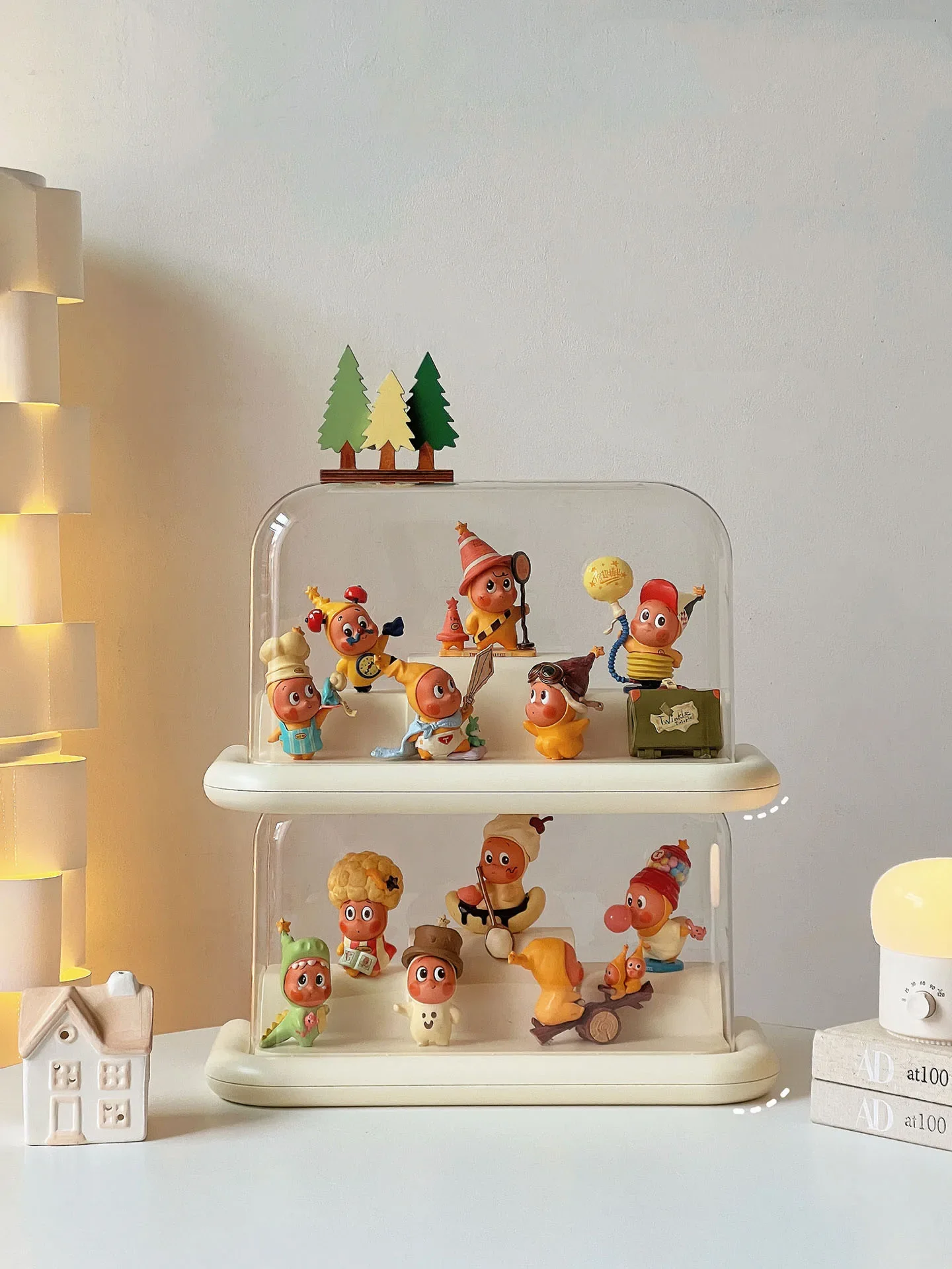 Wall-Mounted Blind Box Display Stand Collectibles Display Box Action Figures Storage Box Dustproof Display Cabinet for POPMART