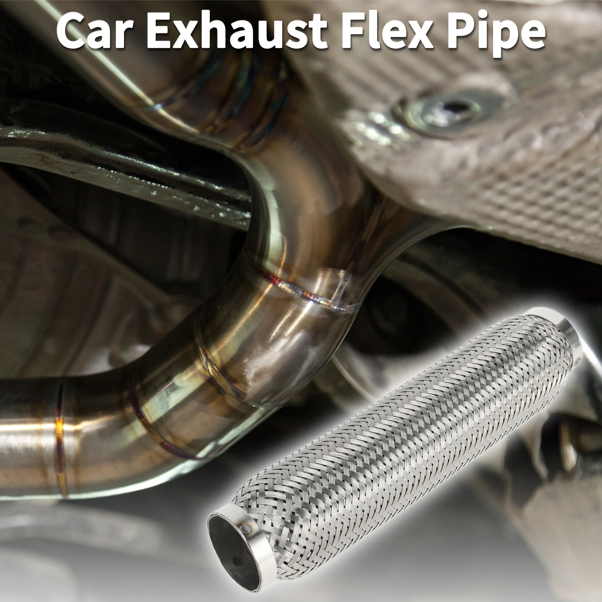 

UXCELL автомобильная выхлопная труба, длина 50 мм, внутренний диаметр 300 мм, гибкая плетеная выхлопная трубка, универсальная гибкая трубка серебристого тона, 1 шт.