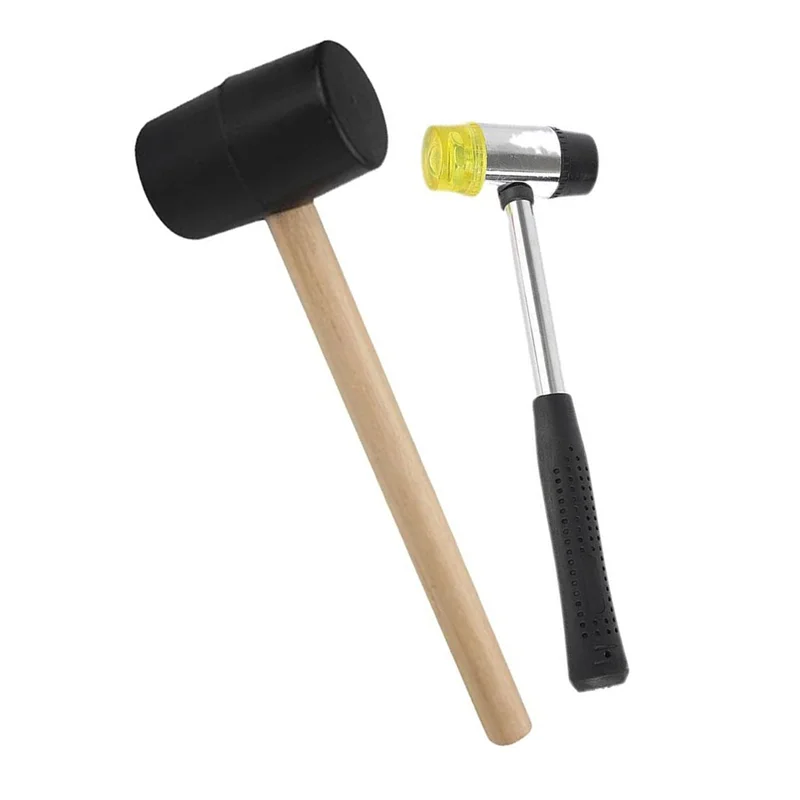 

AC23-2 PCS Rubber Hammer, Multi-Function Hammer, Suitable For Crafts, Woodworking, Flooring, Camping And Other Industries