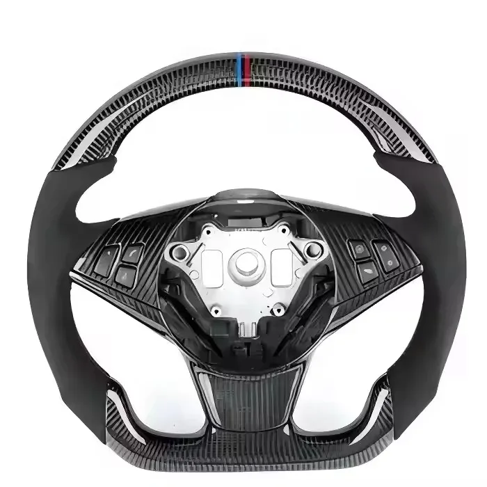 Bestseller Steering Wheel for  E60 Steering Wheel Carbon Fiber Steering Wheel Gloss Top Carbon Stripe Fit for  E60 M5