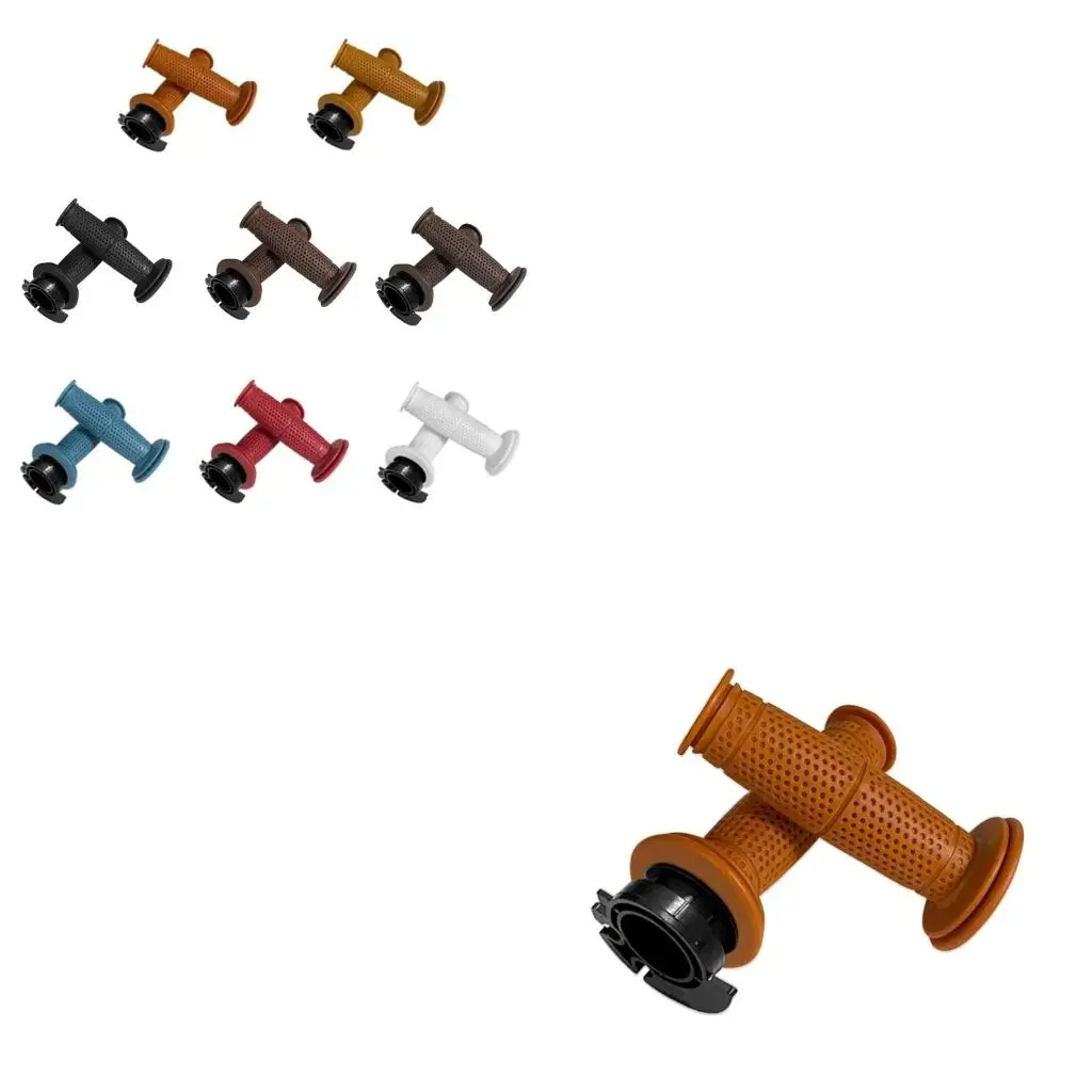 Motorcycle Grip Non Slip Bar End-Thruster Lock-on Grip Comfort Handlebar Grip 2x