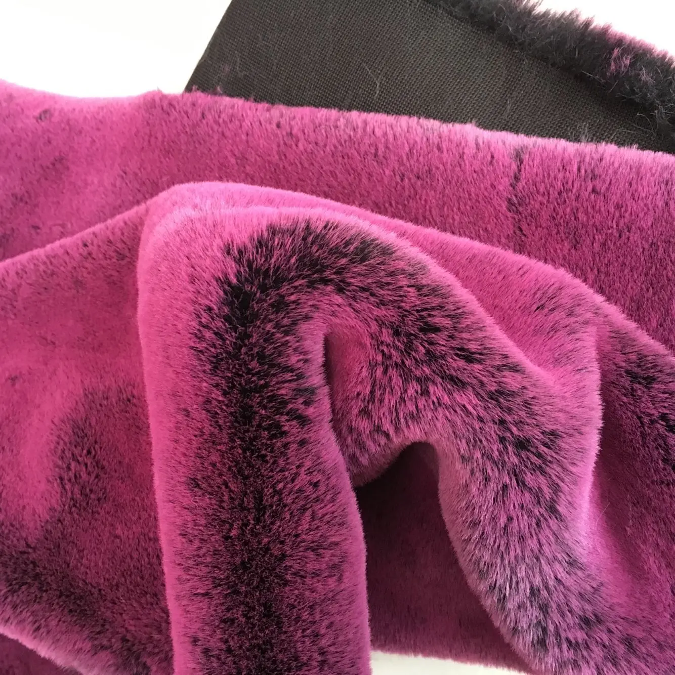 rabbit fur grass dyed tip plush faux plush fur fabric for winter coat vest Fur collar 170*50cm short hair plush fur tissu telas