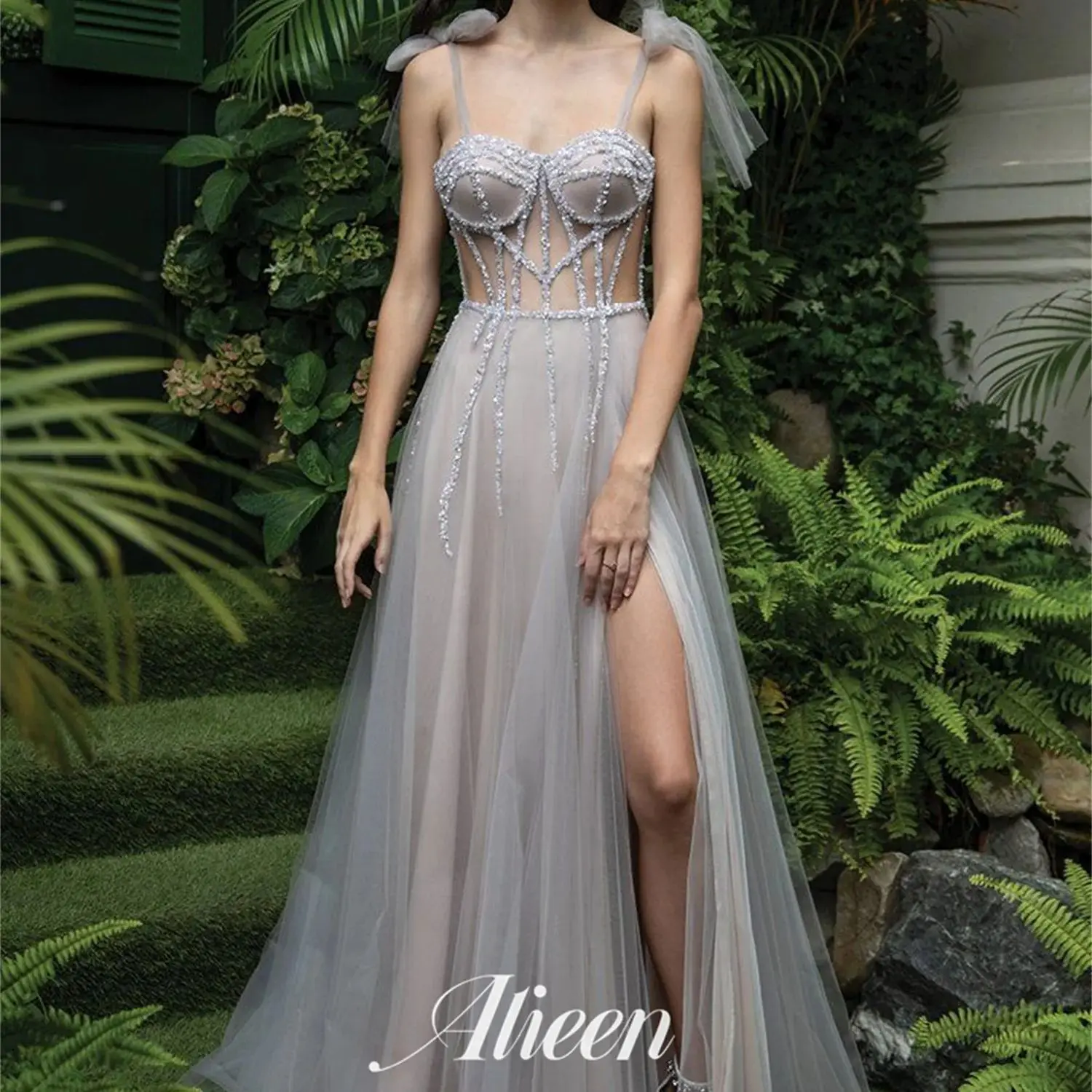 

Aileen Customized Luxury Evening Dresses 2024 Women Evening Dress Woman Sweetheart Side Slit Elegant Womens Party Dresses Prom