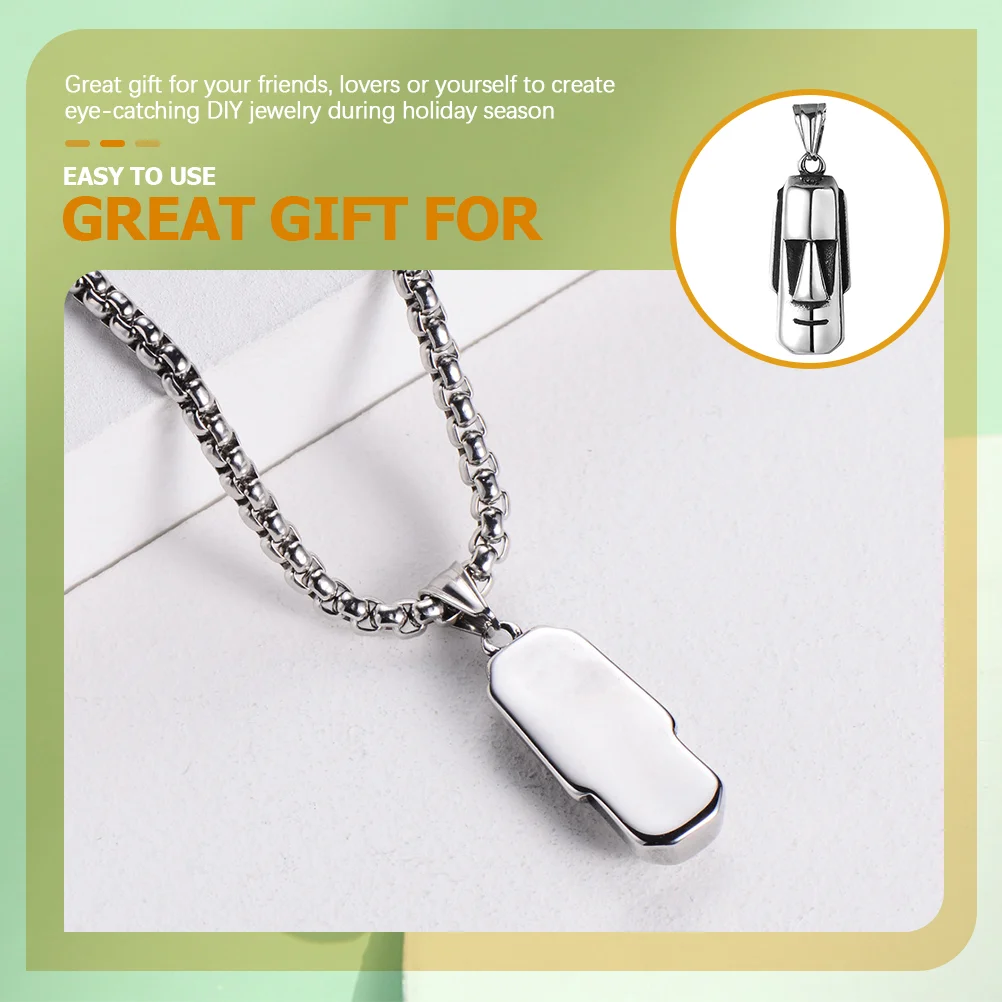 Avatar Necklace Pendants Bracelets Man Personality Moai Mens Necklace Stainless Steel Easter Island Jewlery