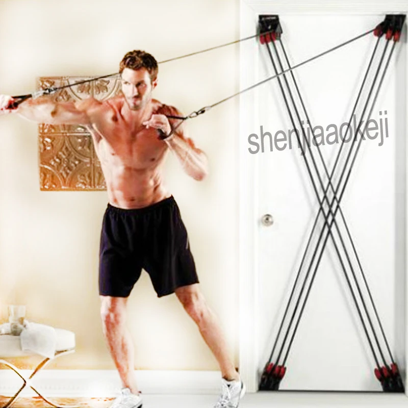 

Эспандер для фитнеса X-типа, тяговая веревка, универсальная раллийная дверь, фитнес-стойкая веревка, тренировочный пояс натяжения, эспандер для двери