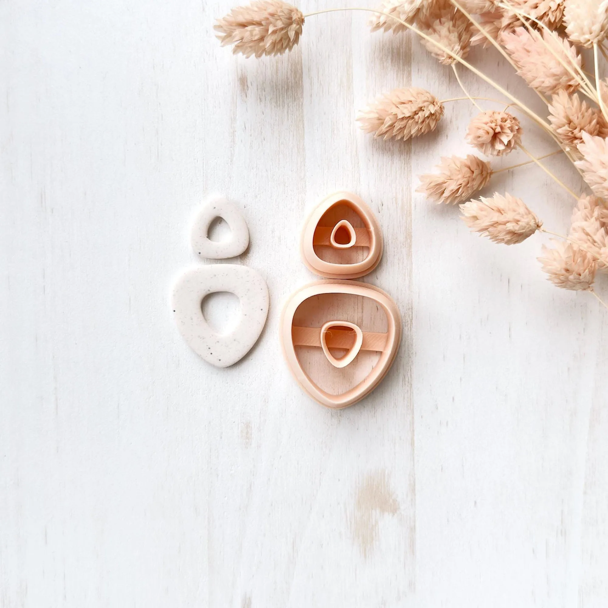 2Pcs/Set  Simplism Style Polymer Clay Earring Cutter Clay Cutter Abstract Shape Clay Cutting Molds Dangle earring cutters
