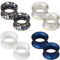 2PCS Soft Silicone Ear Gauges Flexible Ear Skin Tunnels Earlets Plugs Stretcher Expander Set Ear Piercing Jewelry 3-25mm