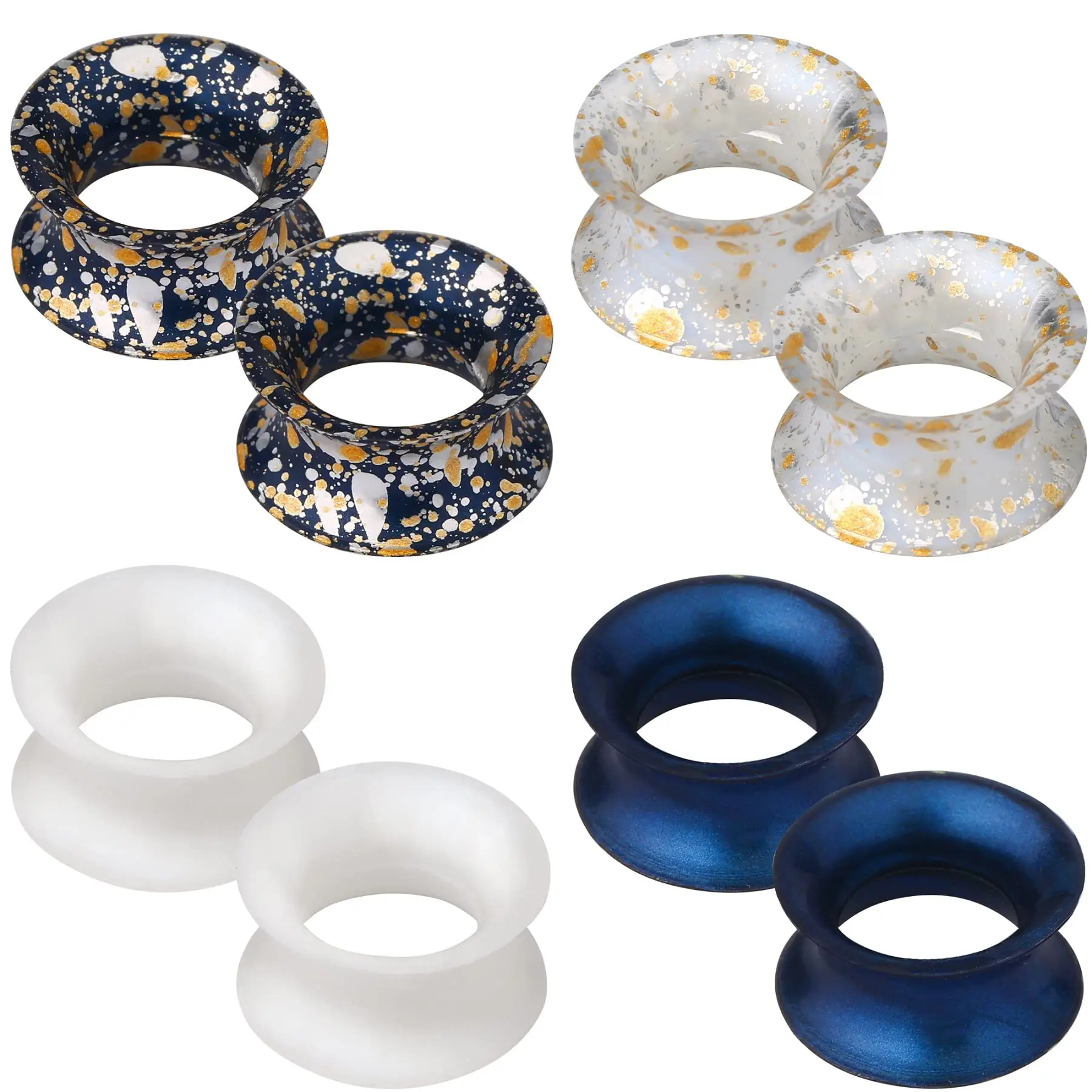 2PCS Miękkie silikonowe wskaźniki uszu Elastyczne tunele skóry uszu Earlets Plugs Nosze Expander Set Earl Piercing Biżuteria 3-25mm