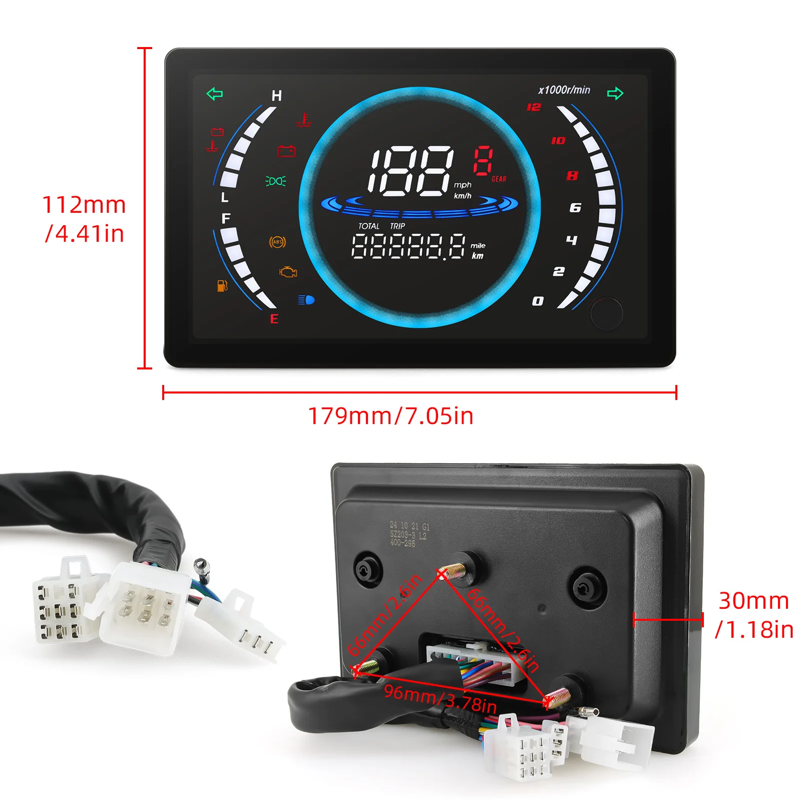 Motorcycle Digital Instrument Digital Speedometer Meter Assy Modification Accessories For Only Single Cylinder Engines Dashboard