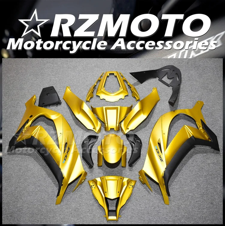 4Gifts New ABS Motorcycle Fairings Kit Fit For Kawasaki ZX-10R 2011 2012 2013 2014 2015 Bodywork Set Custom Golden Matte