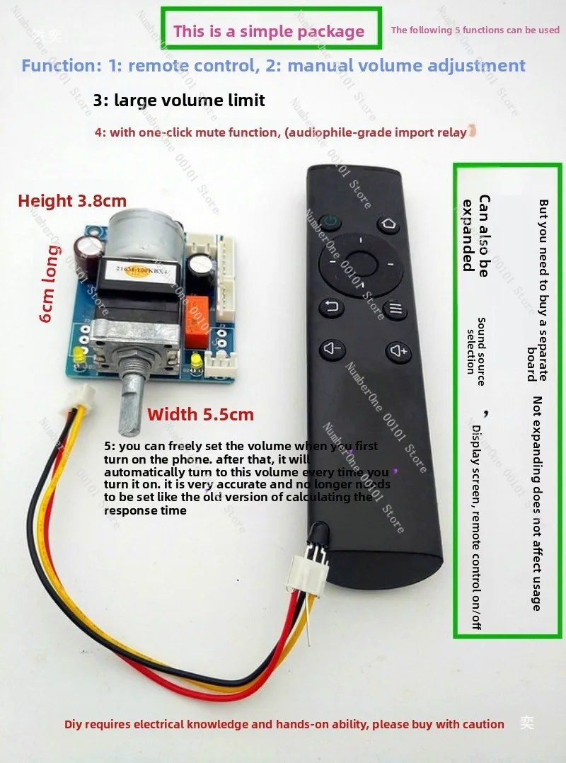 Remote Control Volume Board Motorized Potentiometer for Amplifier APLS Balance