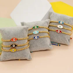 Go2Boho Miyuki Bracelet Lucky Rope Jewelry Eye Beaded Bangle Summer for Women Girl Golden Plated Bracelets Handmade Gift