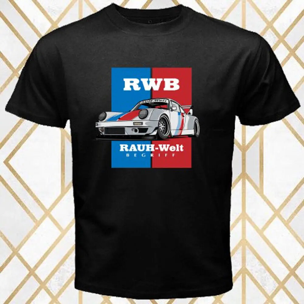 RWB Rauh Welt Begriff Racing Tuner Car Men's Black T Shirt Size S 5XL